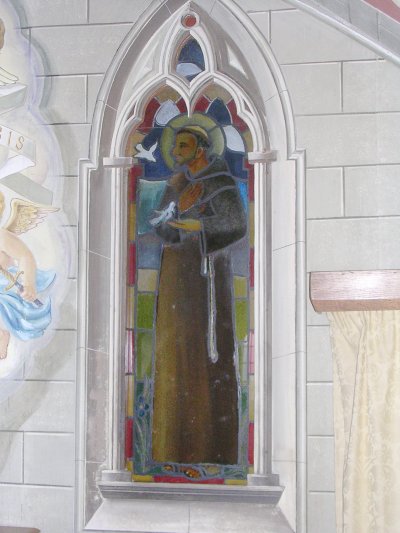 Italian Church Painted Stain Glass.